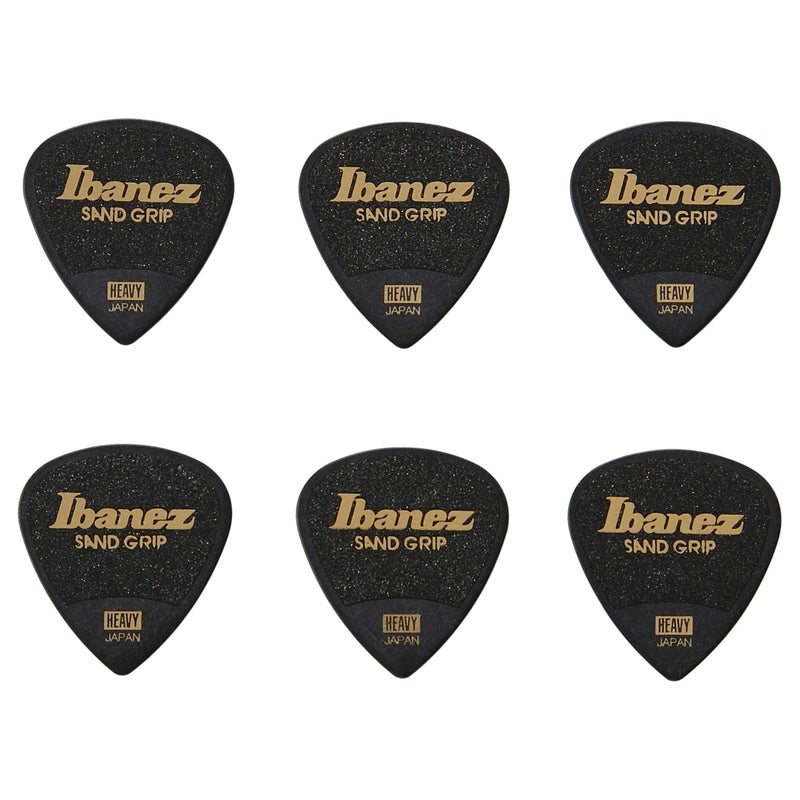 Ibanez إيبانيز PPA16HSGBK سلسلة Grip Wizard، ريشة رملية 6 عبوات 1.0 مم، سوداء - Image 2